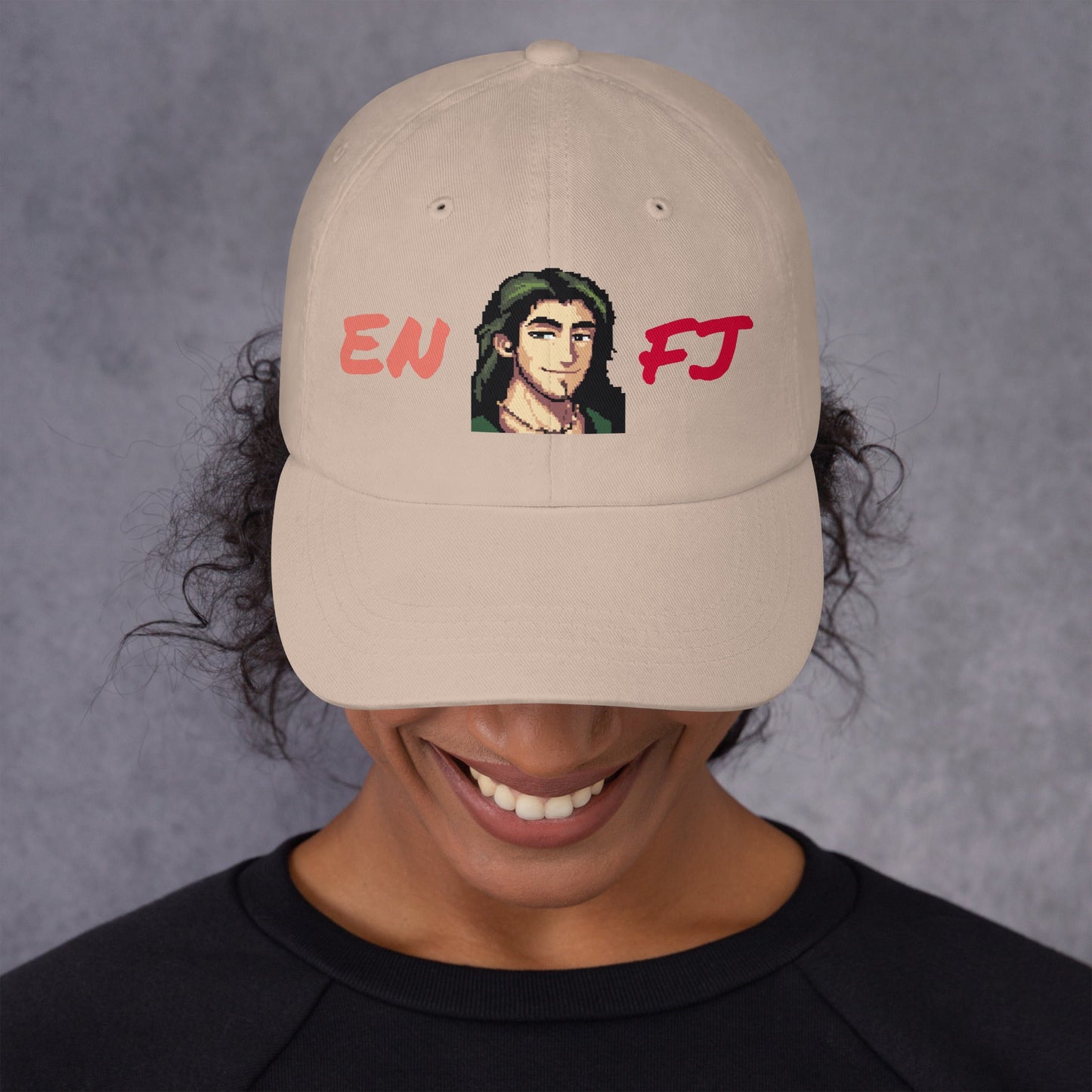 ENFJ Male Pixel Art Embroidered Dad Hat - MindGem