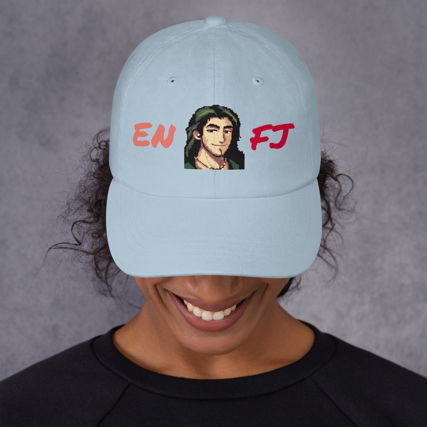 ENFJ Male Pixel Art Embroidered Dad Hat - MindGem