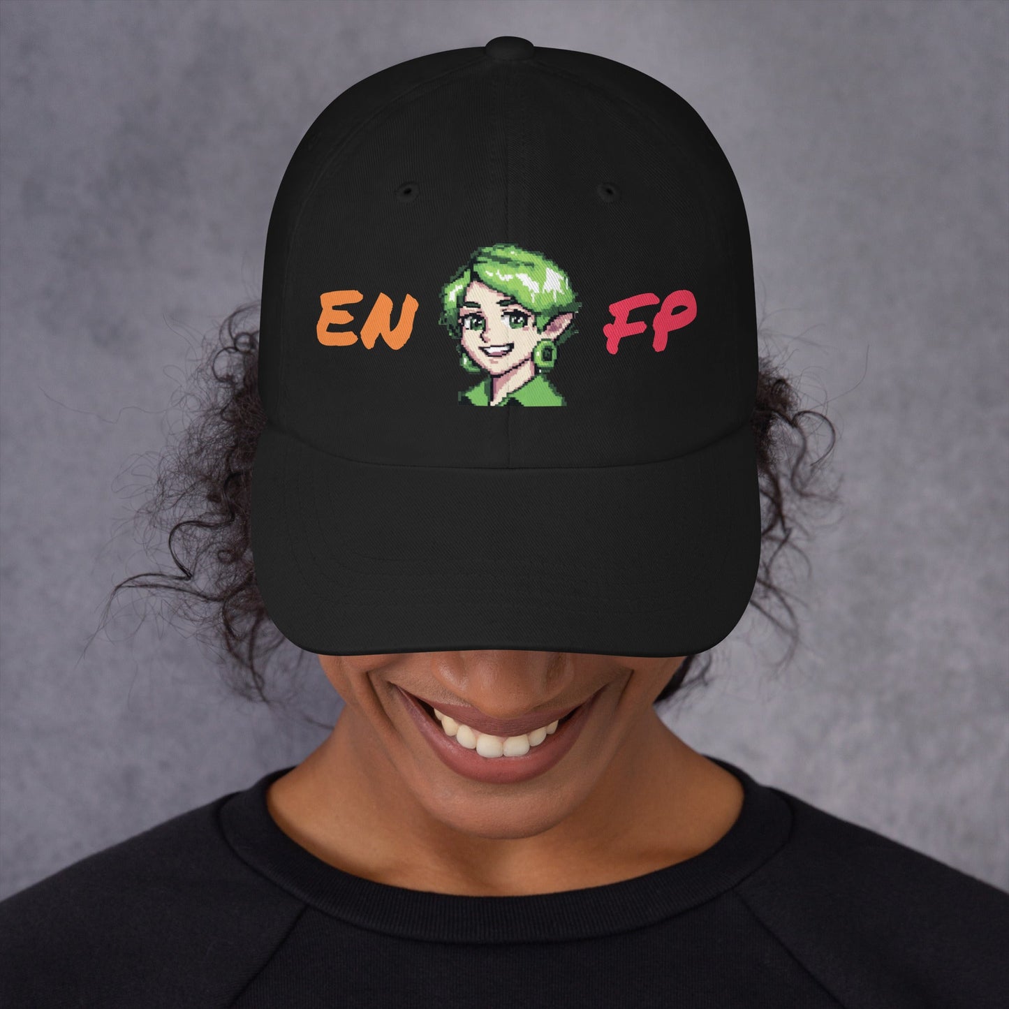 ENFP Female Pixel Art Embroidered Dad Hat - MindGem