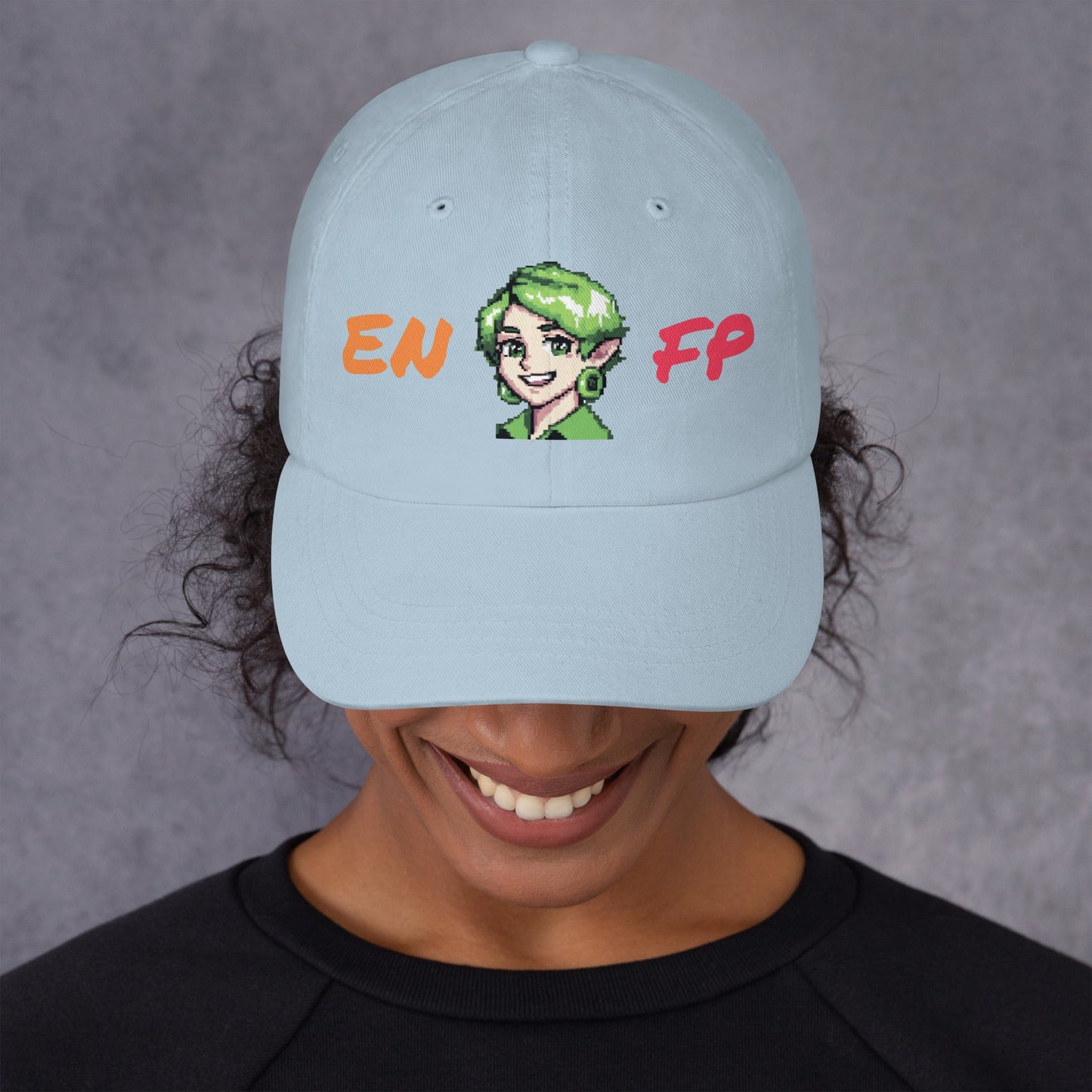 ENFP Female Pixel Art Embroidered Dad Hat - MindGem