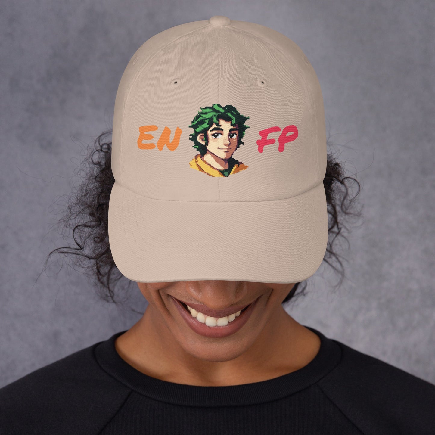 ENFP Male Pixel Art Embroidered Dad Hat - MindGem