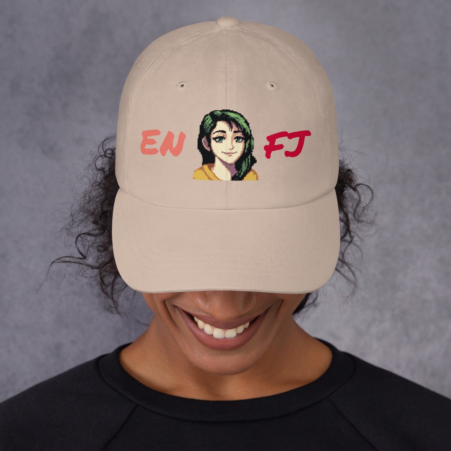 ENTJ Female Pixel Art Embroidered Dad Hat - MindGem
