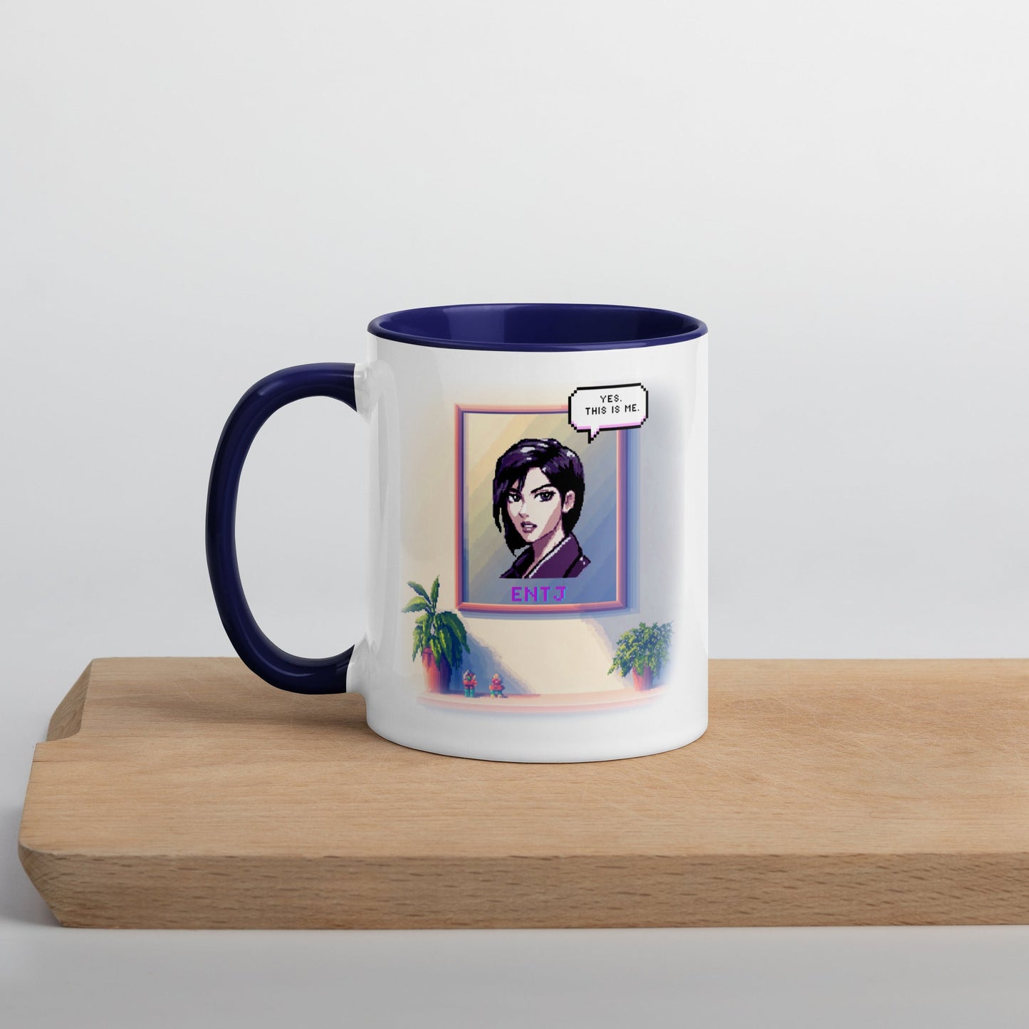 ENTJ Female Pixel Art Mug | "Inner Mirror" | Reflect Your True Self - MindGem