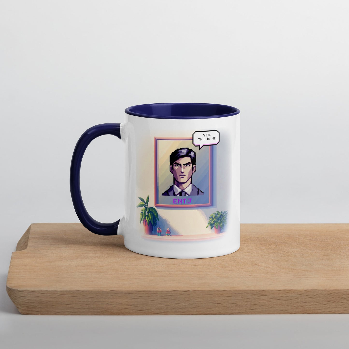 ENTJ Male Pixel Art Mug | "Inner Mirror" | Reflect Your True Self - MindGem