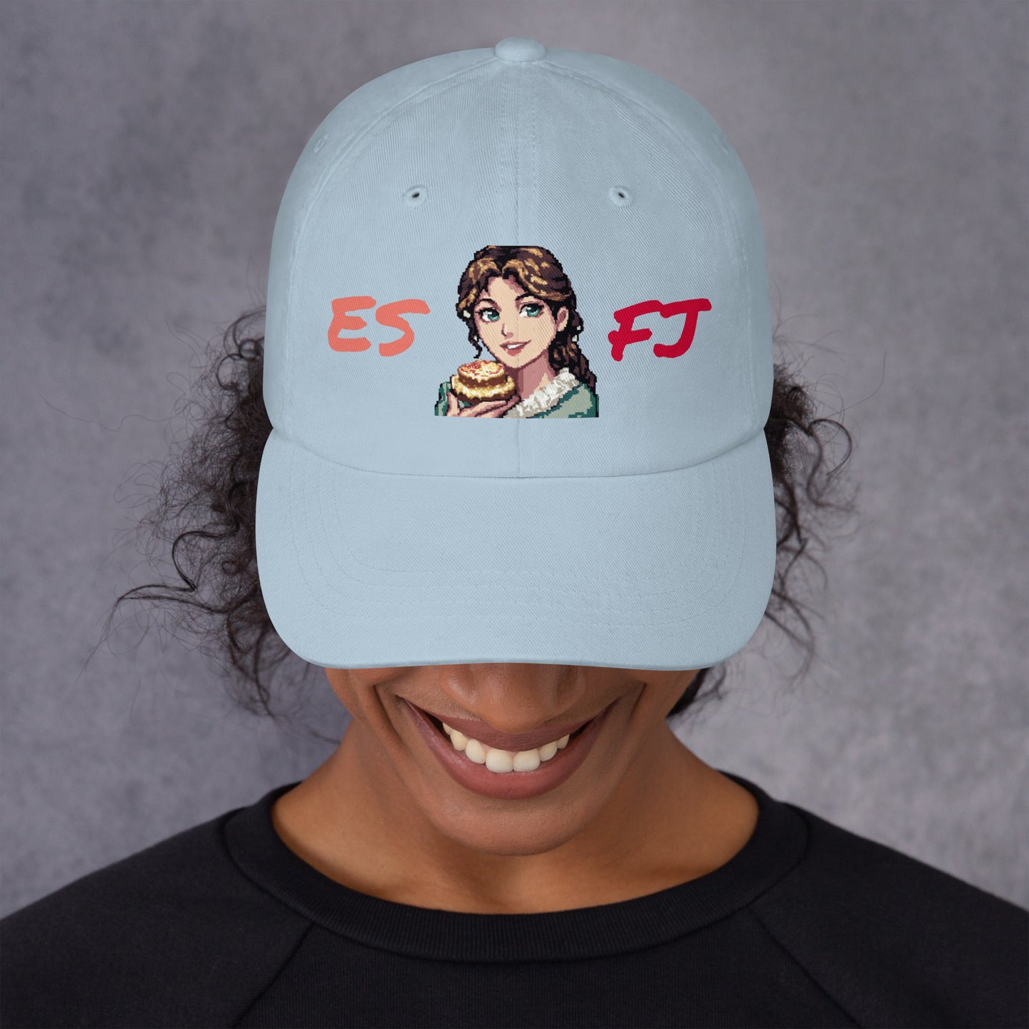 ESFJ Female Pixel Art Embroidered Dad Hat - MindGem