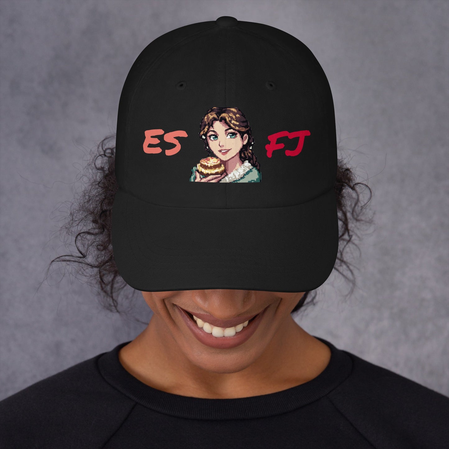 ESFJ Female Pixel Art Embroidered Dad Hat - MindGem