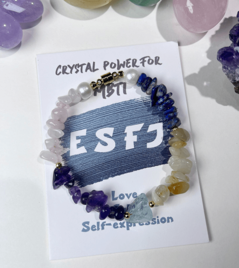 ESFJ - The Caregiver's Love Crystal & Pearl Bracelet 💖 - MindGem