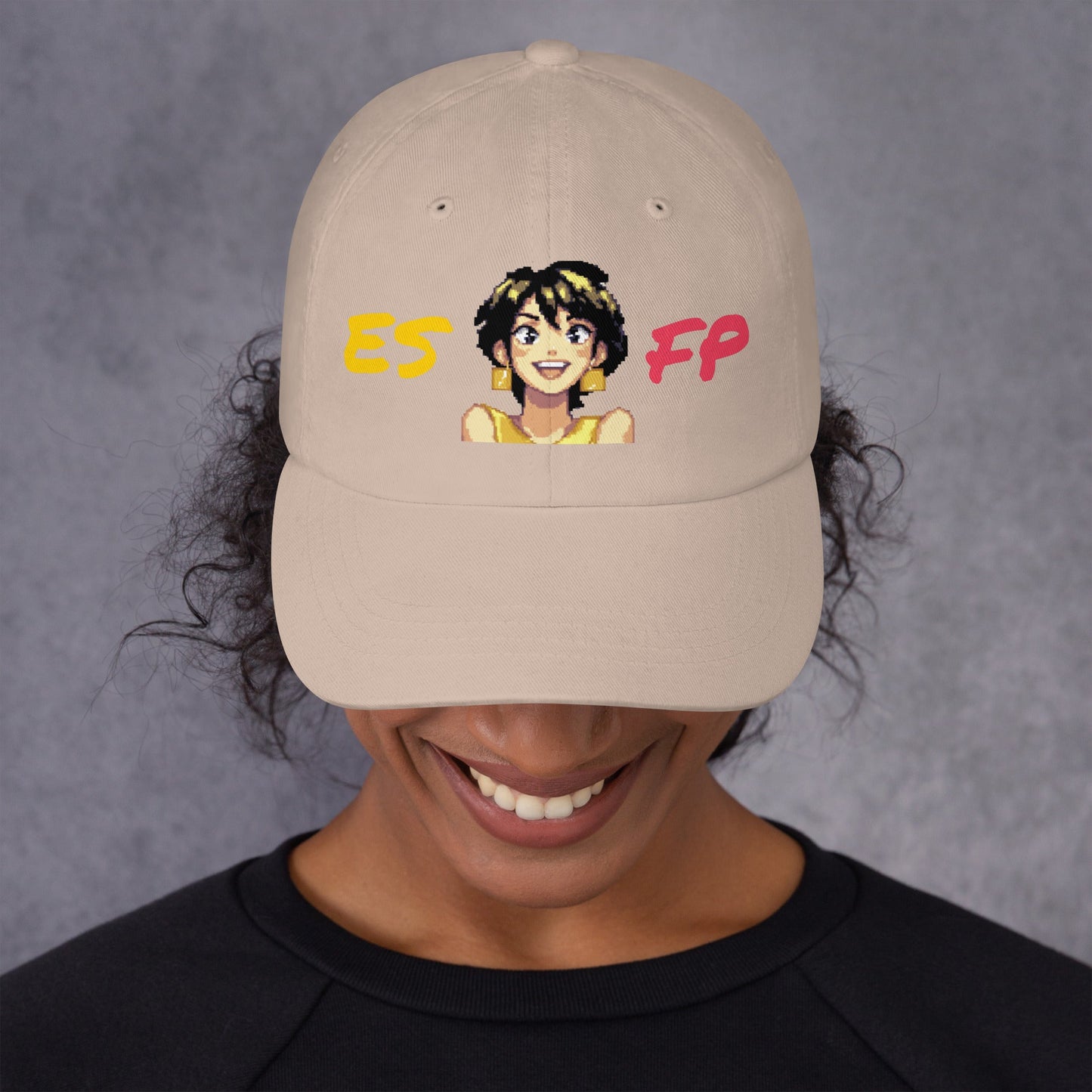 ESFP Female Pixel Art Embroidered Dad Hat - MindGem