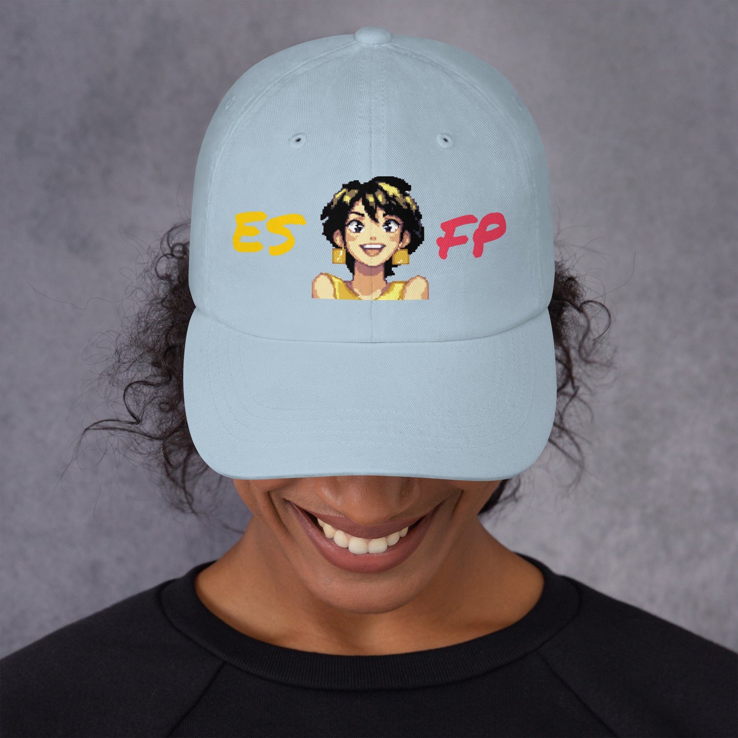 ESFP Female Pixel Art Embroidered Dad Hat - MindGem
