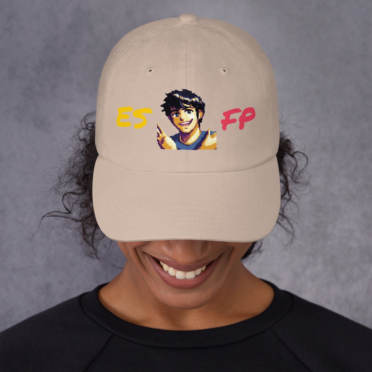 ESFP Male Pixel Art Embroidered Dad Hat - MindGem