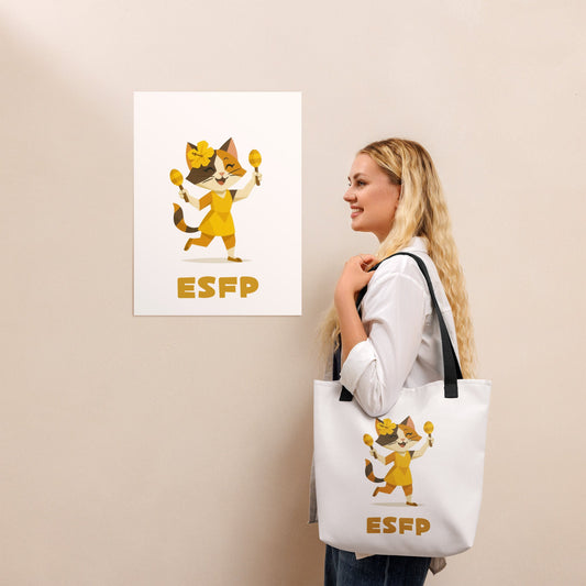 ESFP Tote Bag | The Personality Cats Tote | MBTI Accessories - MindGem