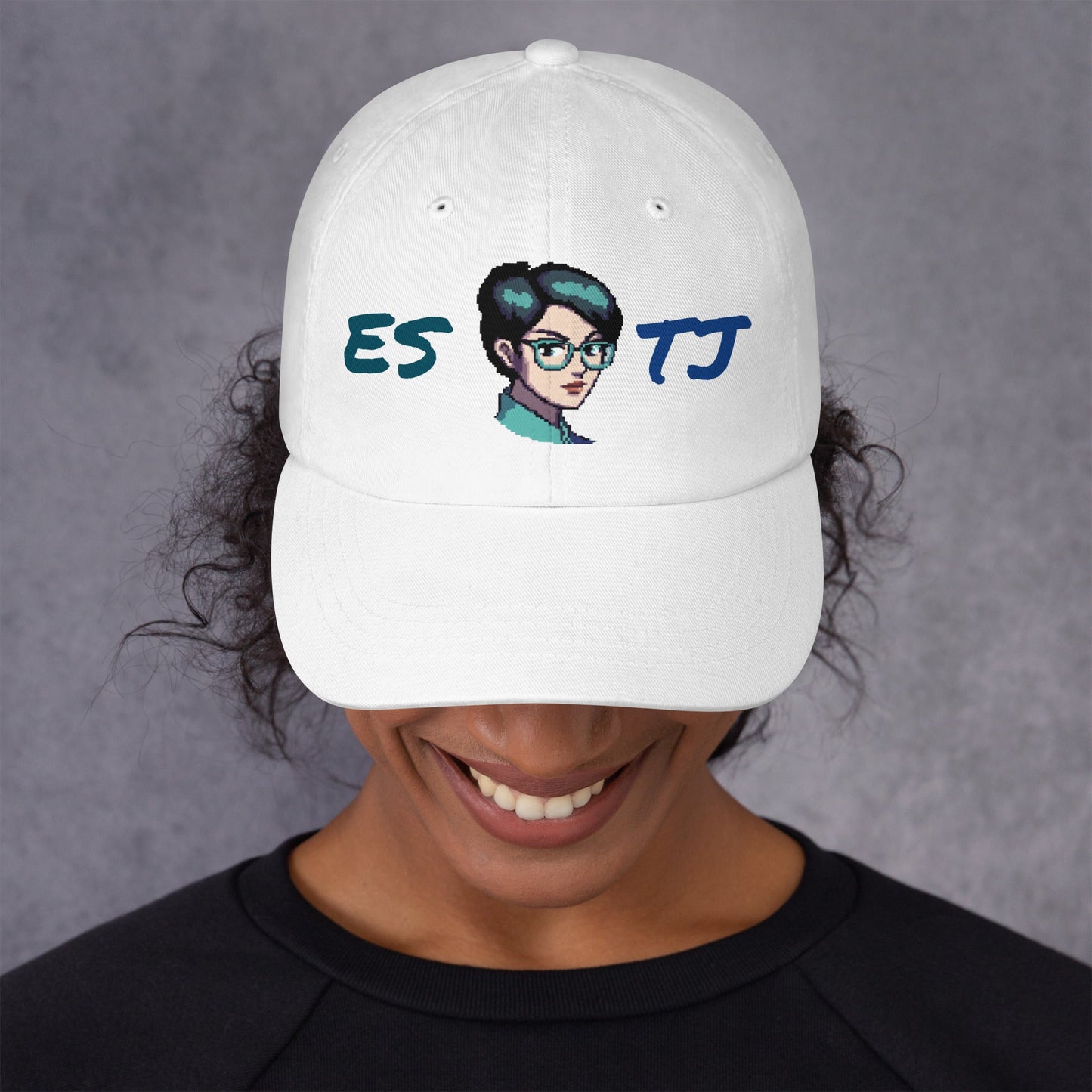 ESTJ Female Pixel Art Embroidered Dad Hat - MindGem