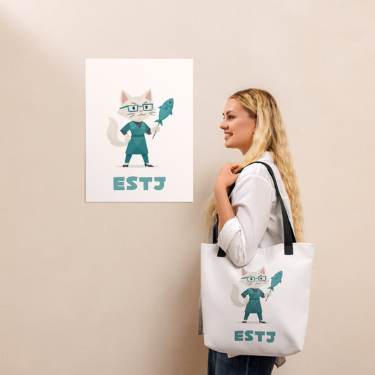 ESTJ Tote Bag | The Personality Cats Tote | MBTI Accessories - MindGem