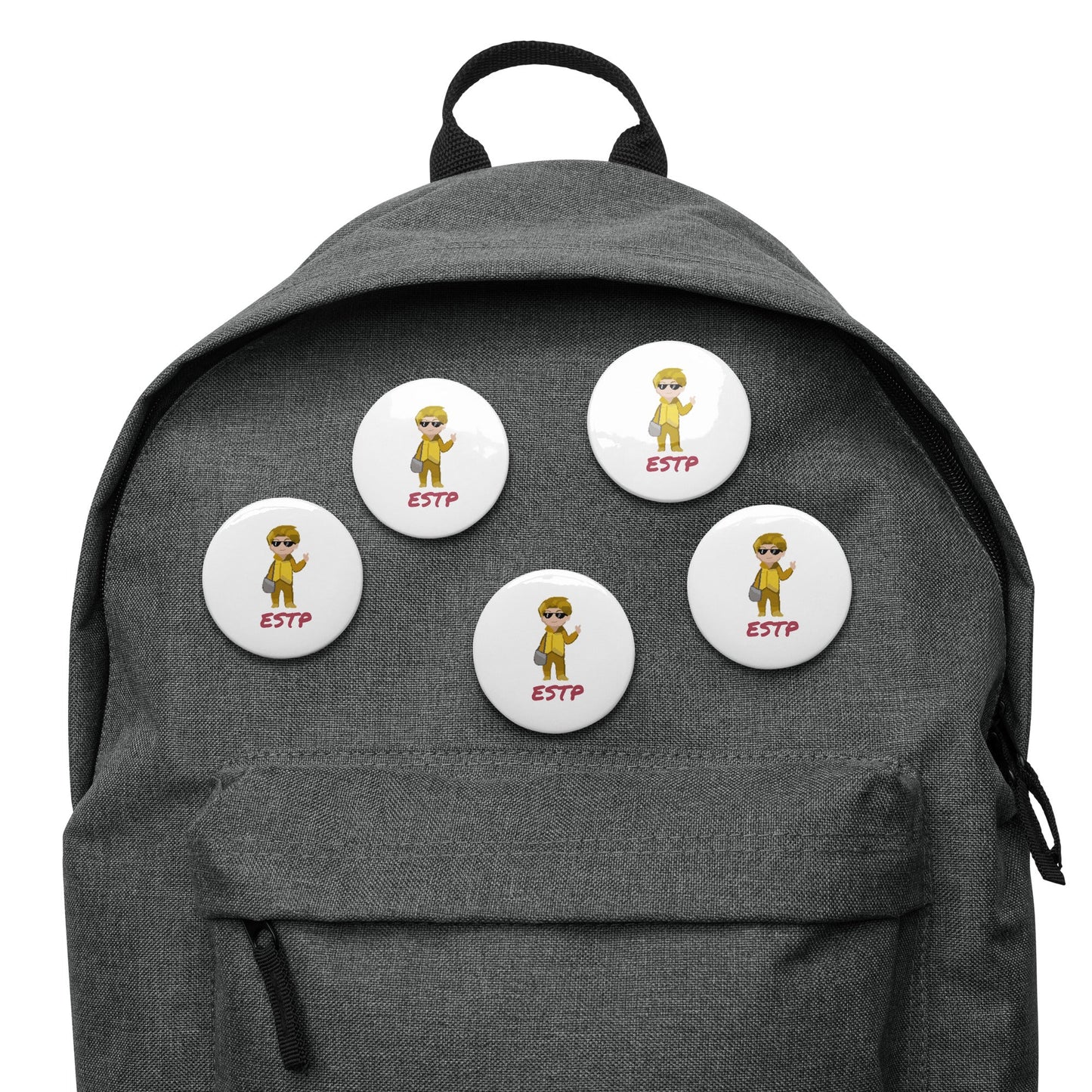 ESTP Pixel Art Pin Button Set: The Energetic Entrepreneur (5 - Pack) - MindGem