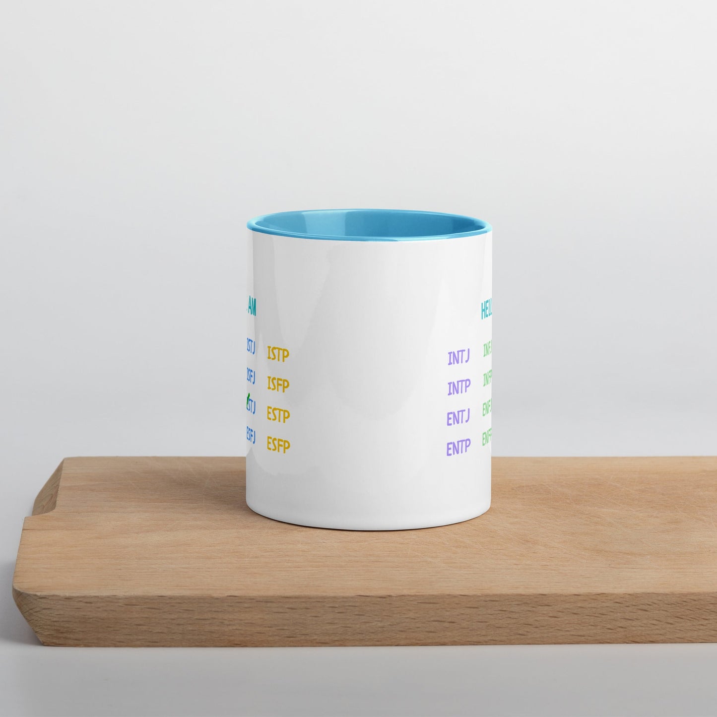 "HELLO I AM" MBTI Personality Mug | Colorful Ceramic Coffee Cup - MindGem