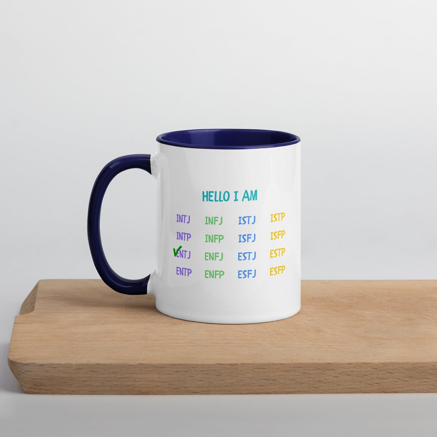 "HELLO I AM" MBTI Personality Mug | Colorful Ceramic Coffee Cup - MindGem