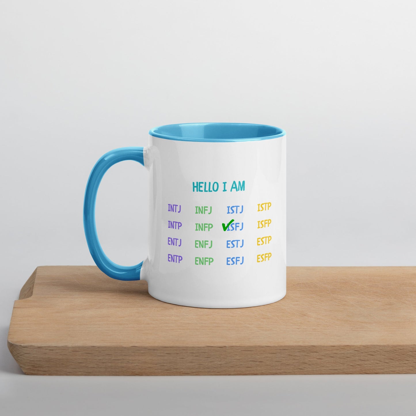 "HELLO I AM" MBTI Personality Mug | Colorful Ceramic Coffee Cup - MindGem