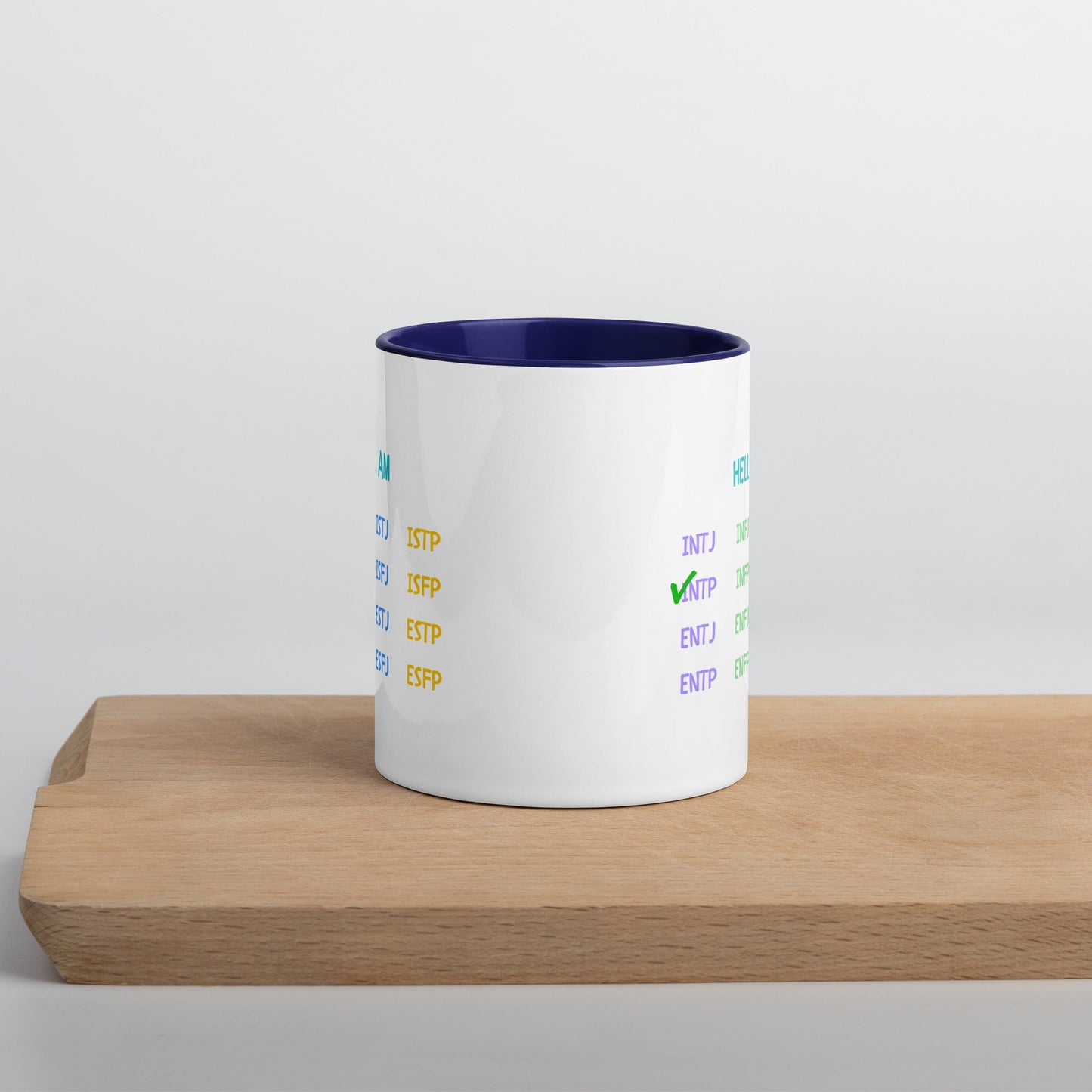 "HELLO I AM" MBTI Personality Mug | Colorful Ceramic Coffee Cup - MindGem