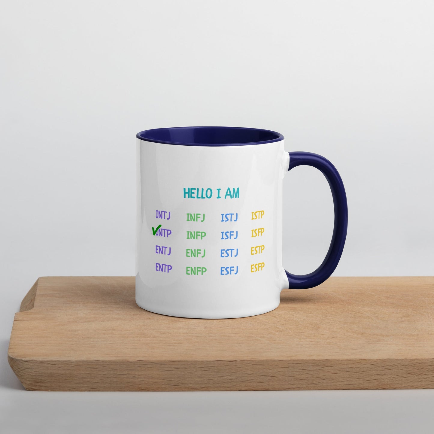 "HELLO I AM" MBTI Personality Mug | Colorful Ceramic Coffee Cup - MindGem