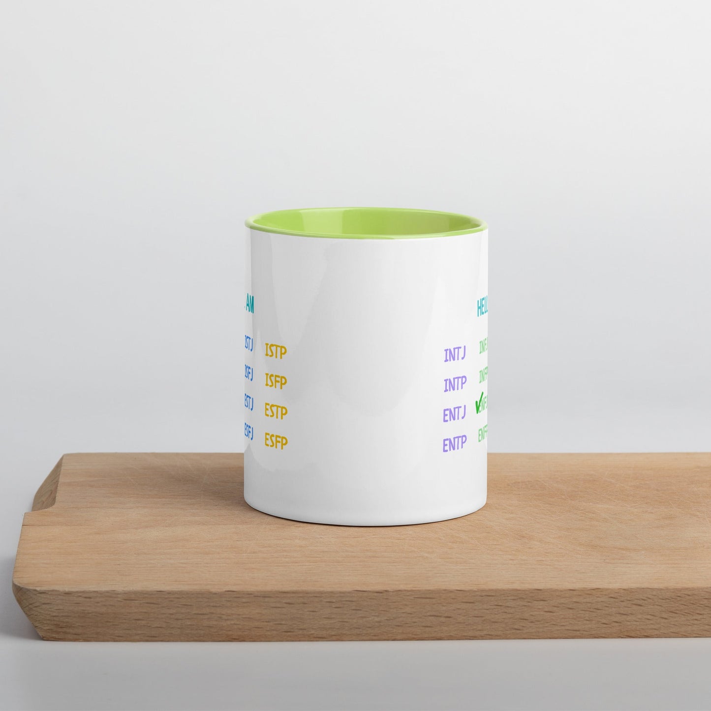"HELLO I AM" MBTI Personality Mug | Colorful Ceramic Coffee Cup - MindGem