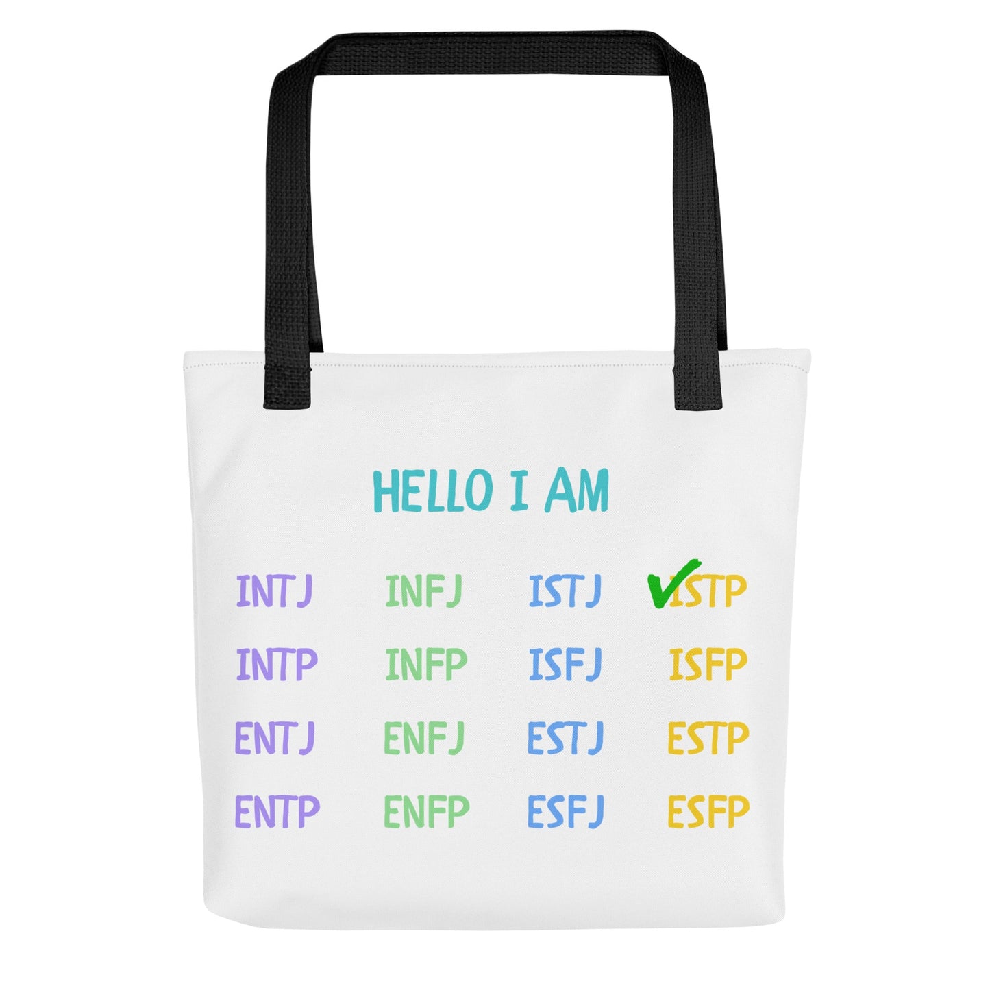 "Hello I Am" MBTI Personality Tote Bag - MindGem