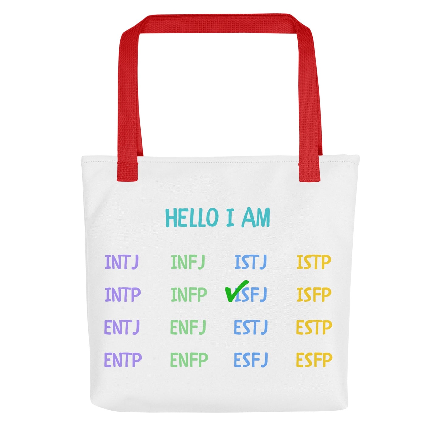 "Hello I Am" MBTI Personality Tote Bag - MindGem