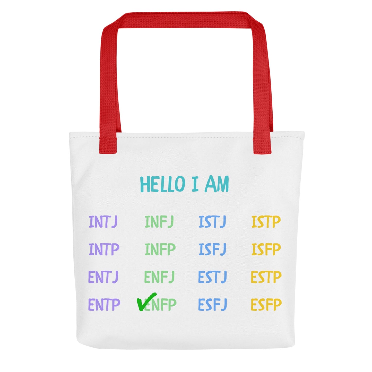 "Hello I Am" MBTI Personality Tote Bag - MindGem