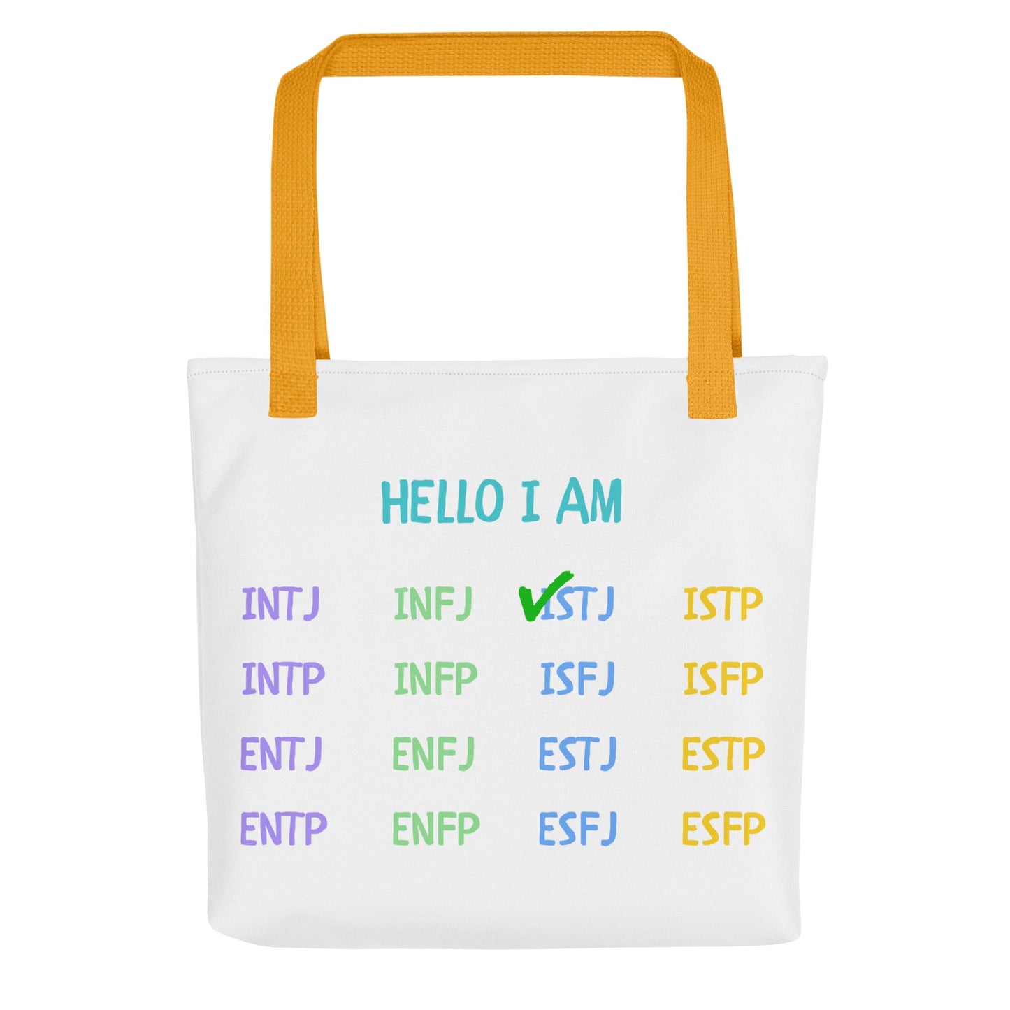 "Hello I Am" MBTI Personality Tote Bag - MindGem