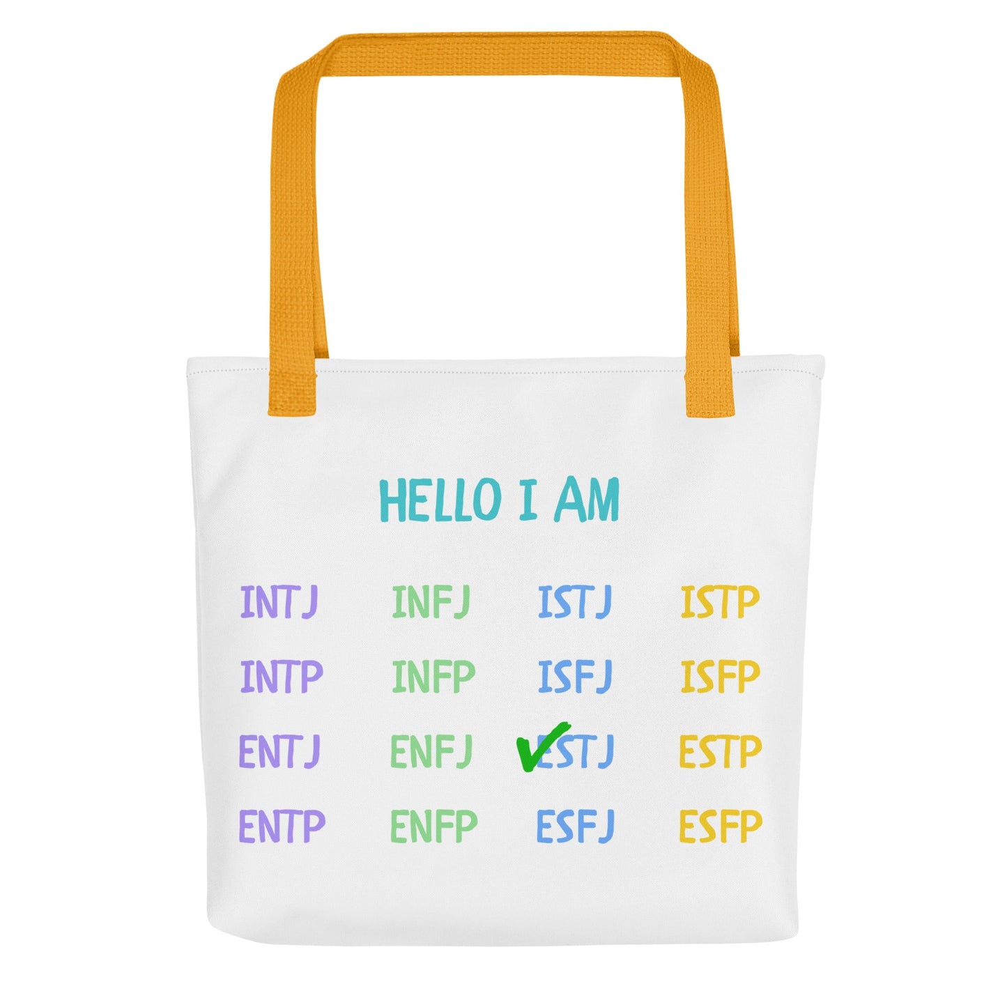 "Hello I Am" MBTI Personality Tote Bag - MindGem