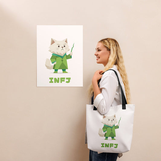 INFJ Tote Bag | The Personality Cats Tote | MBTI Accessories - MindGem