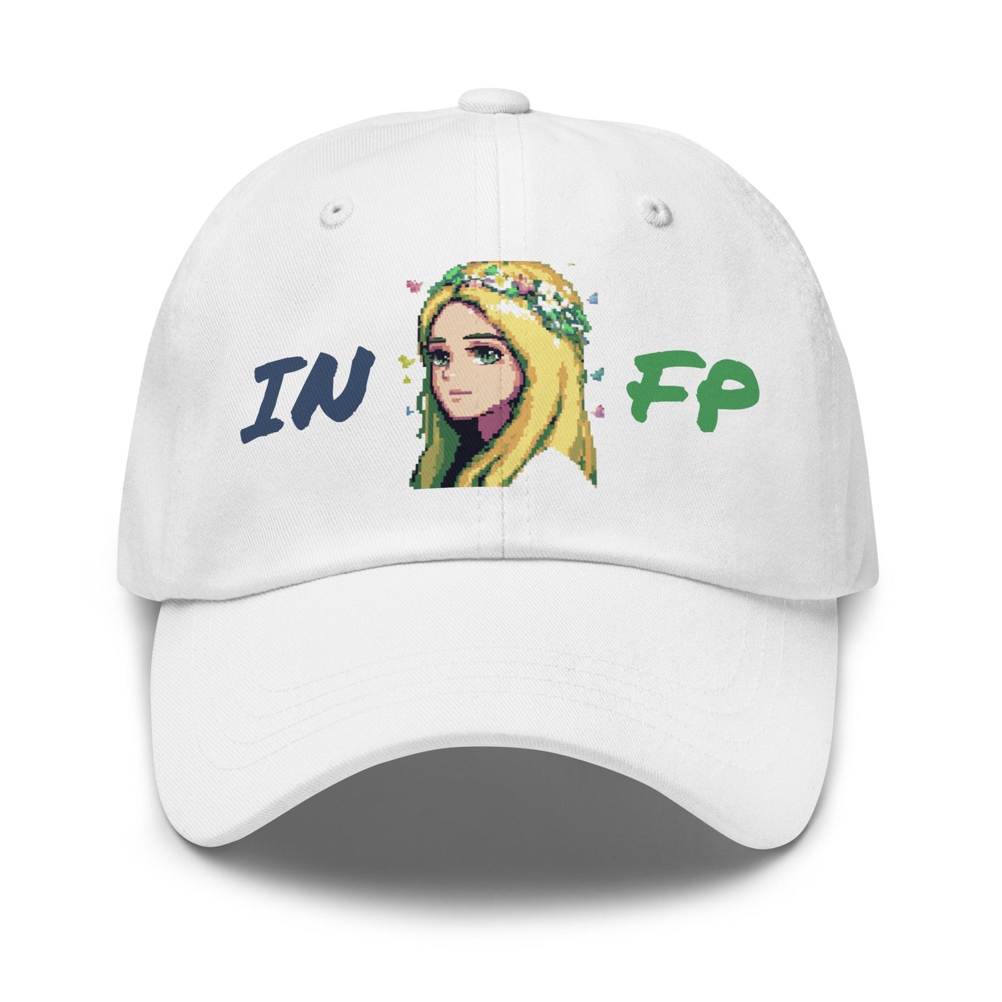 INFP Female Pixel Art Embroidered Dad Hat - MindGem
