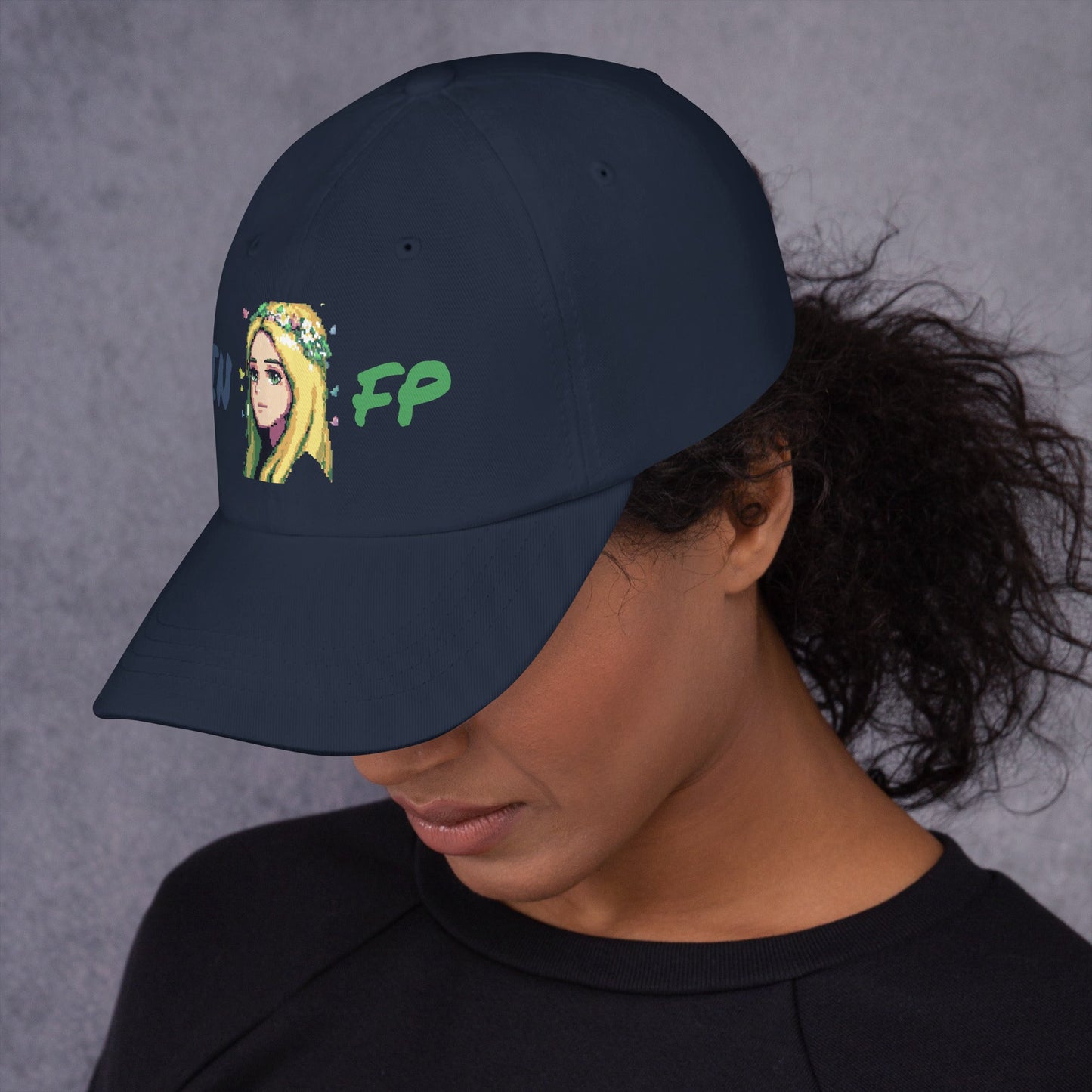 INFP Female Pixel Art Embroidered Dad Hat - MindGem