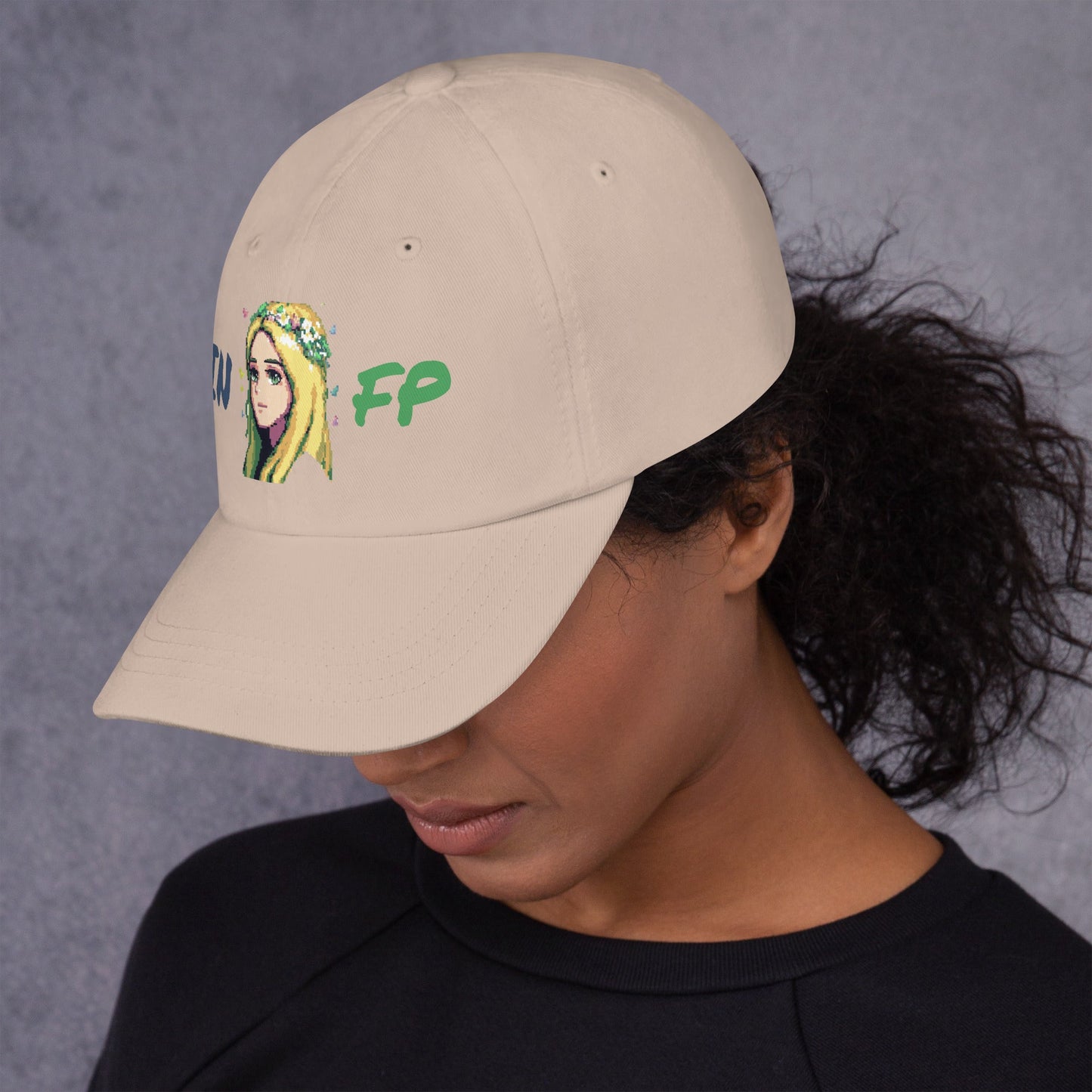 INFP Female Pixel Art Embroidered Dad Hat - MindGem