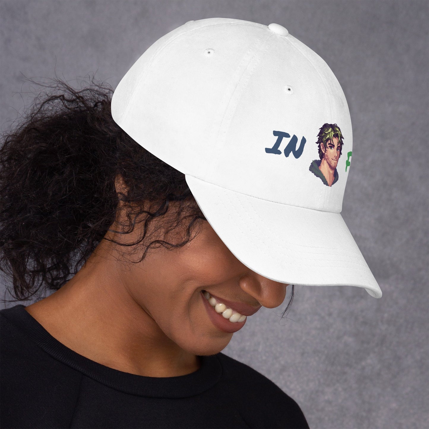 INFP Male Pixel Art Embroidered Dad Hat - MindGem