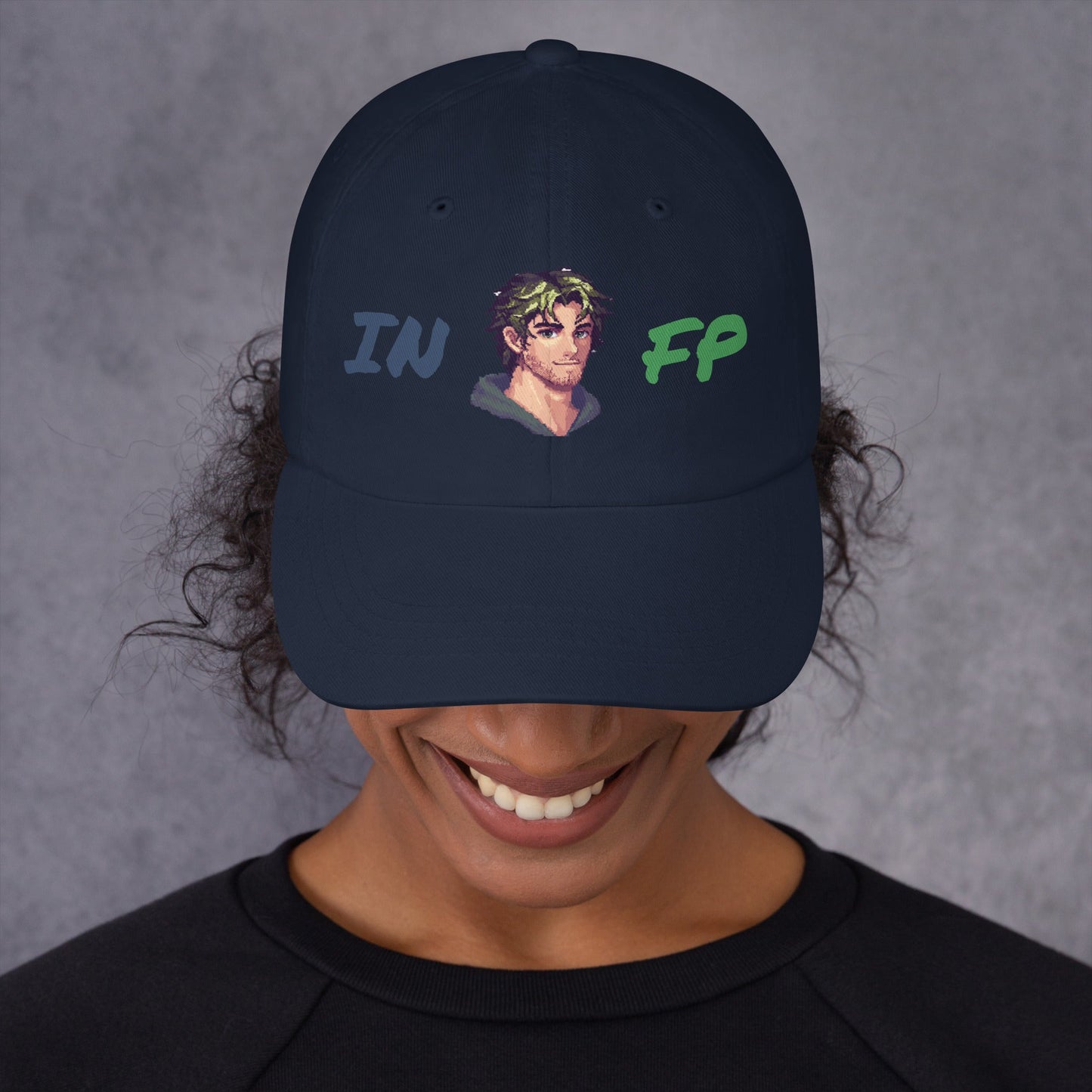 INFP Male Pixel Art Embroidered Dad Hat - MindGem