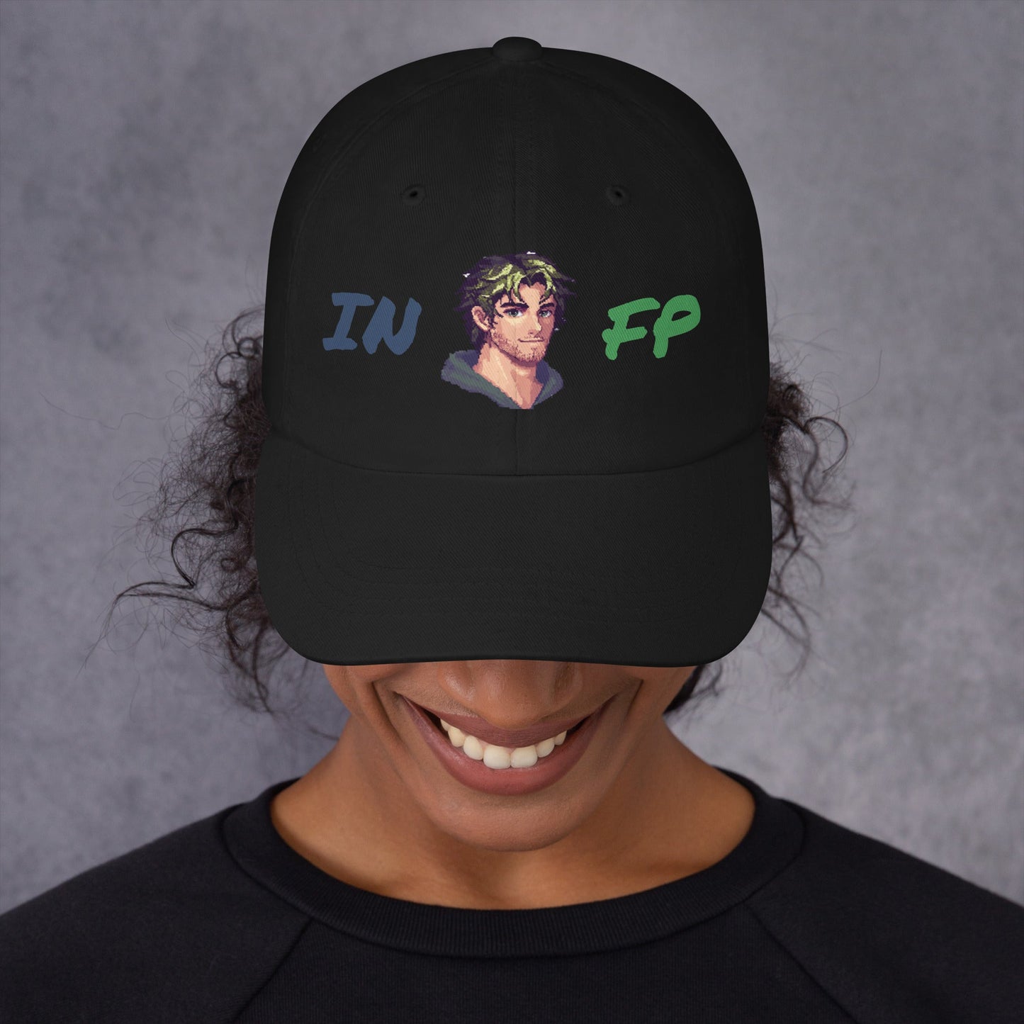 INFP Male Pixel Art Embroidered Dad Hat - MindGem