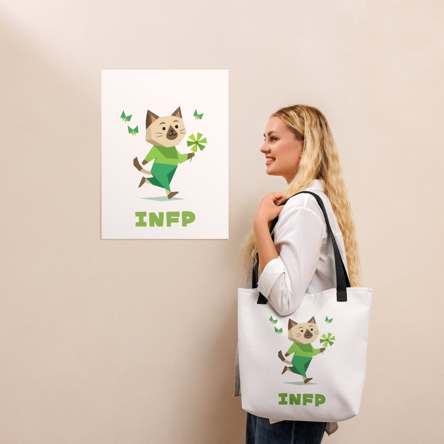 INFP Tote Bag | The Personality Cats Tote | MBTI Accessories - MindGem