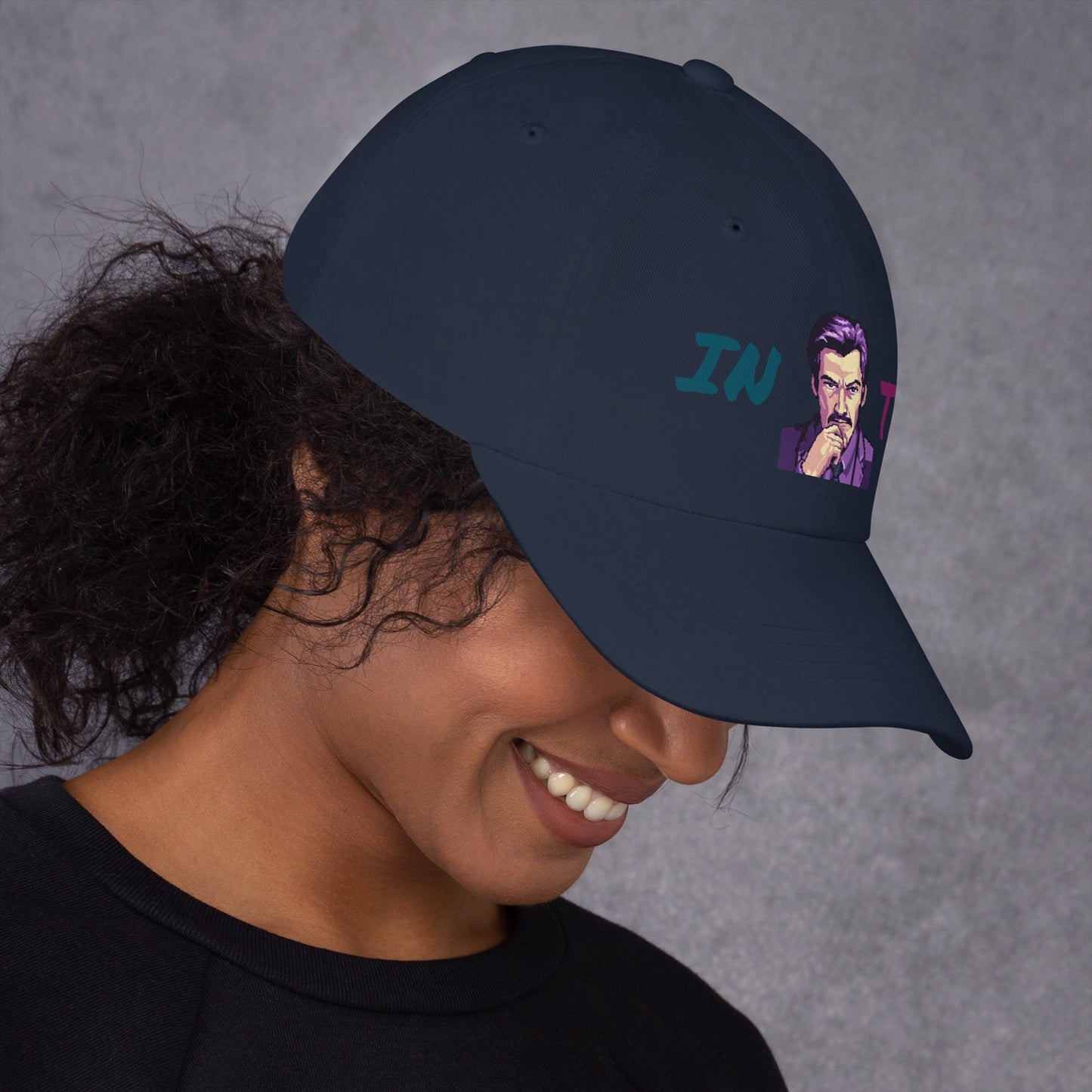 INTJ Male Pixel Art Embroidered Dad Hat - MindGem