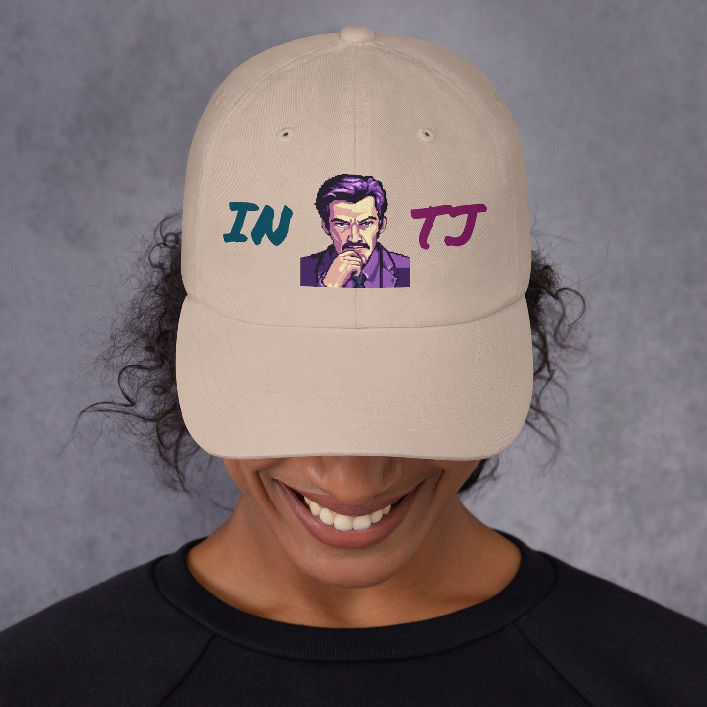 INTJ Male Pixel Art Embroidered Dad Hat - MindGem