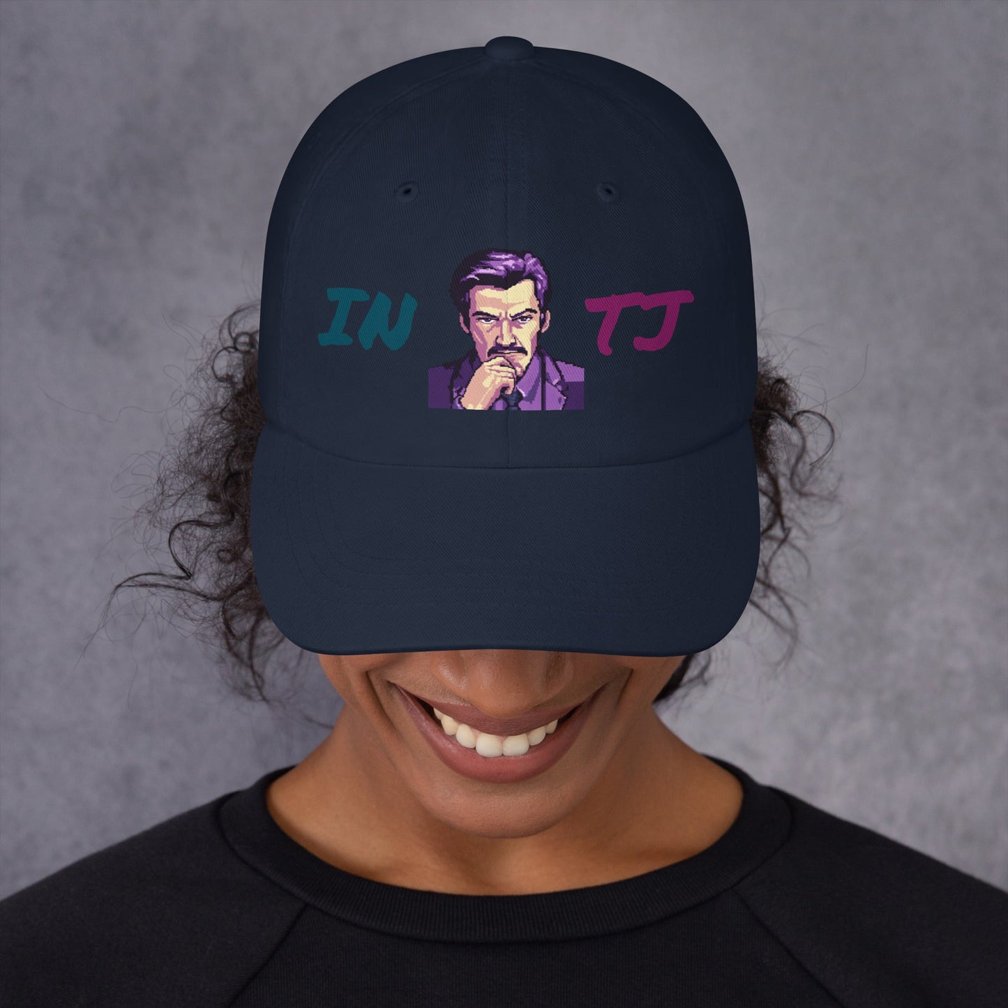 INTJ Male Pixel Art Embroidered Dad Hat - MindGem