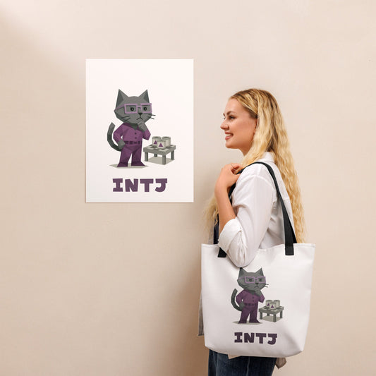 INTJ Tote Bag | The Personality Cats Tote | MBTI Accessories - MindGem