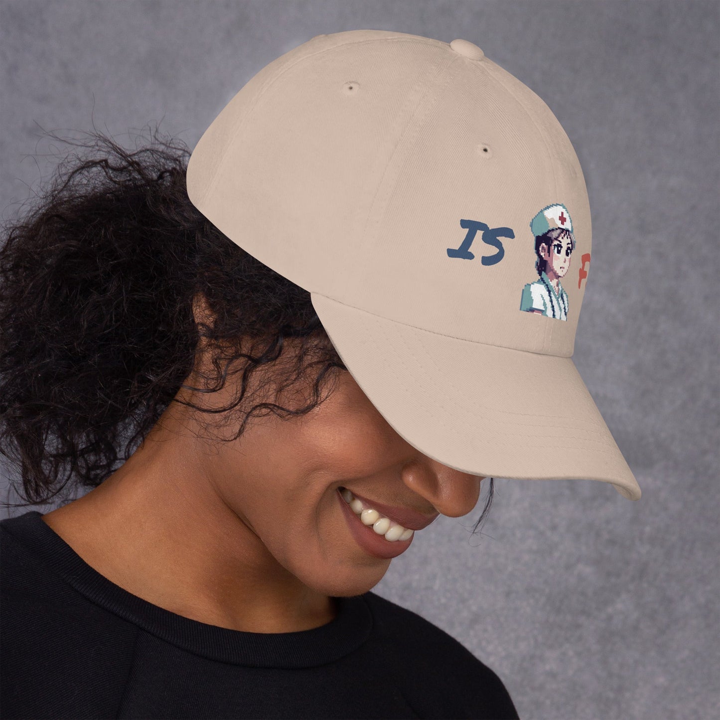 ISFJ Female Pixel Art Embroidered Dad Hat - MindGem