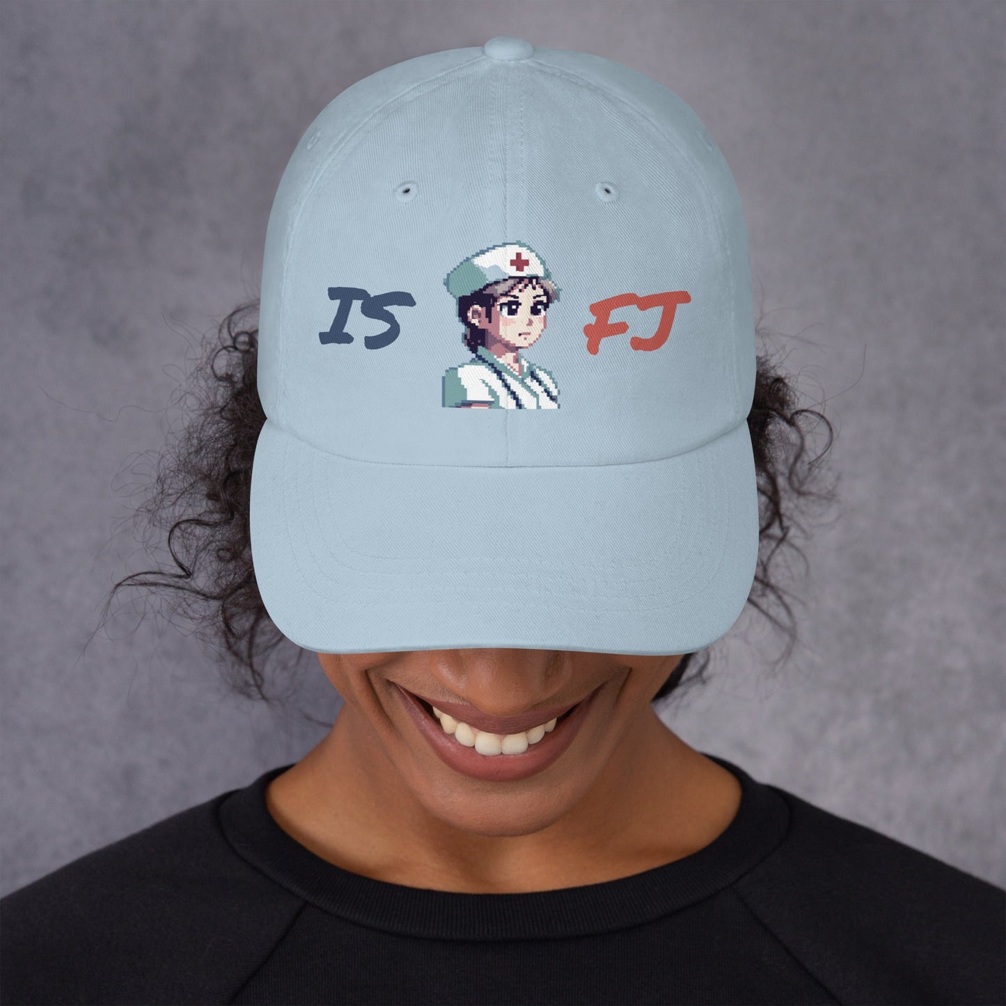 ISFJ Female Pixel Art Embroidered Dad Hat - MindGem