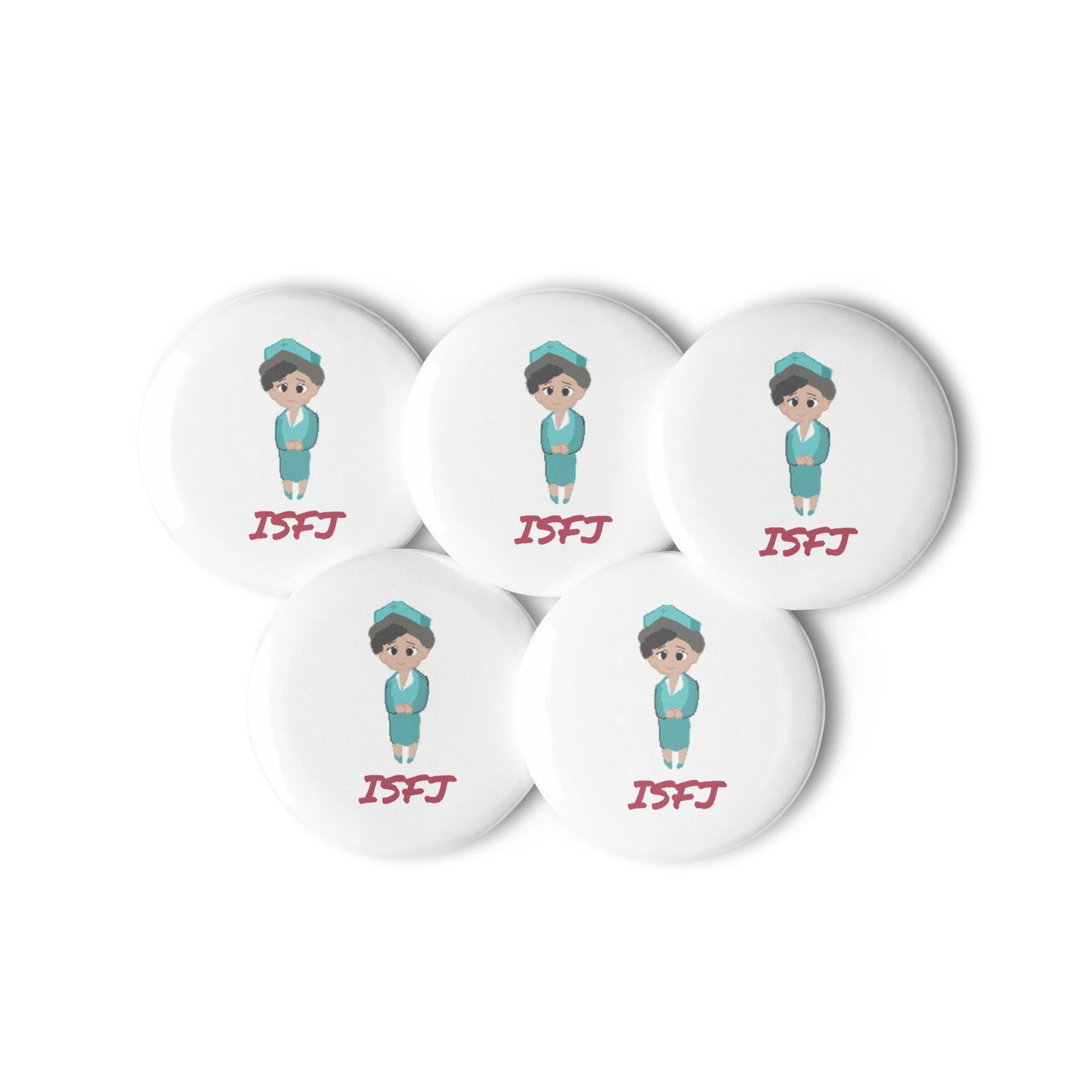 ISFJ Pixel Art Pin Button Set: The Loyal Defender (5 - Pack) - MindGem