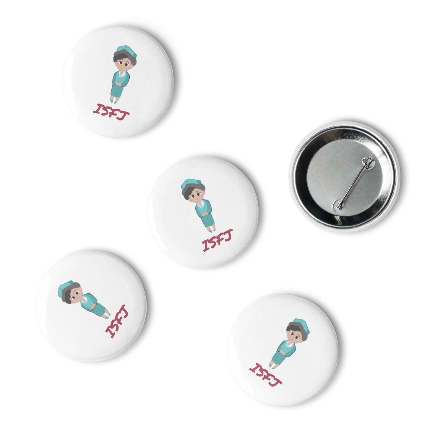 ISFJ Pixel Art Pin Button Set: The Loyal Defender (5 - Pack) - MindGem