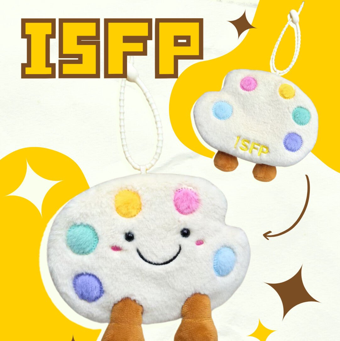 ISFP "Artist's Palette" Plush Charm (My Tool, My Type) - Mini Drawing Board MBTI Gift - MindGem