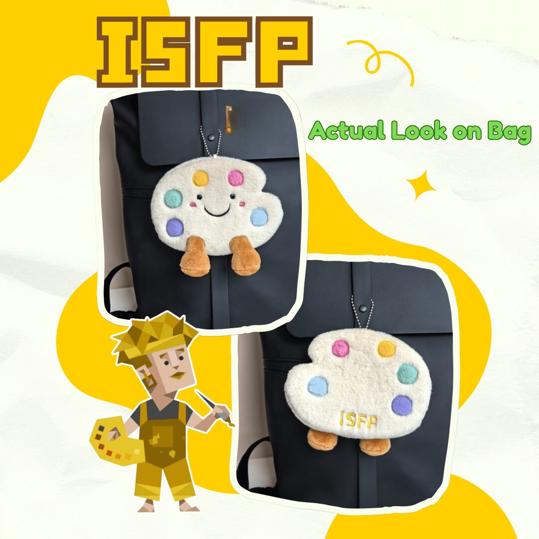 ISFP "Artist's Palette" Plush Charm (My Tool, My Type) - Mini Drawing Board MBTI Gift - MindGem