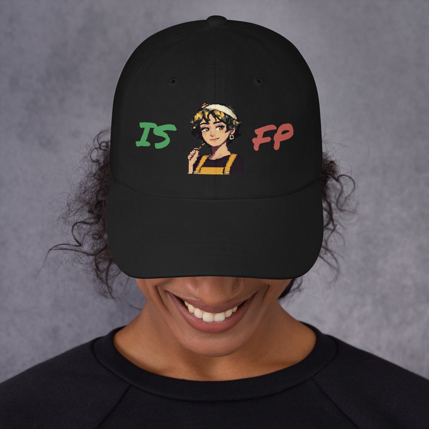 ISFP Female Pixel Art Embroidered Dad Hat - MindGem