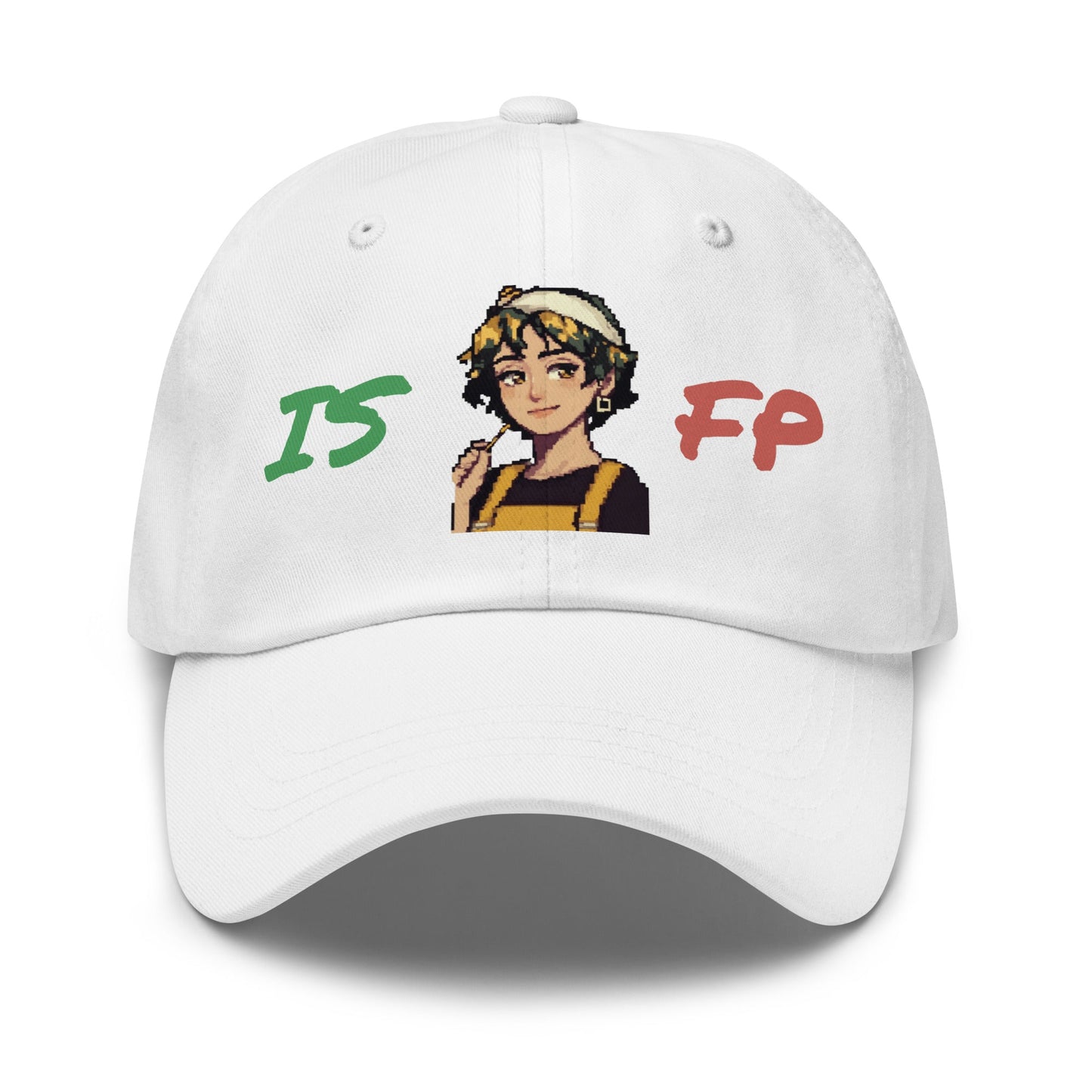 ISFP Female Pixel Art Embroidered Dad Hat - MindGem