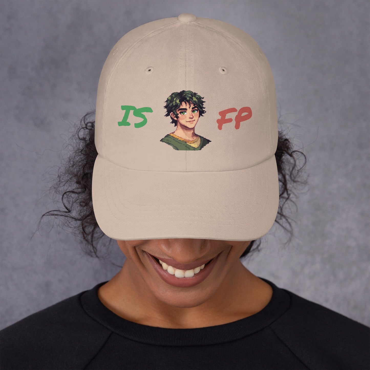 ISFP Male Pixel Art Embroidered Dad Hat - MindGem